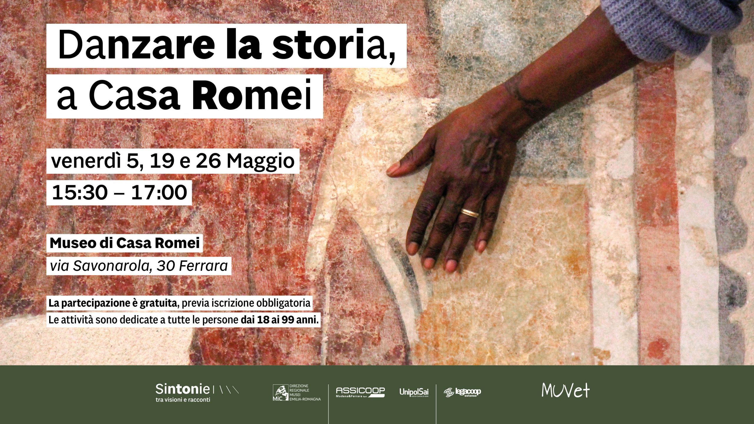 Sintonie: laboratori danzanti a Casa Romei per adulti e bambini, il 5, 19 e 26 maggio