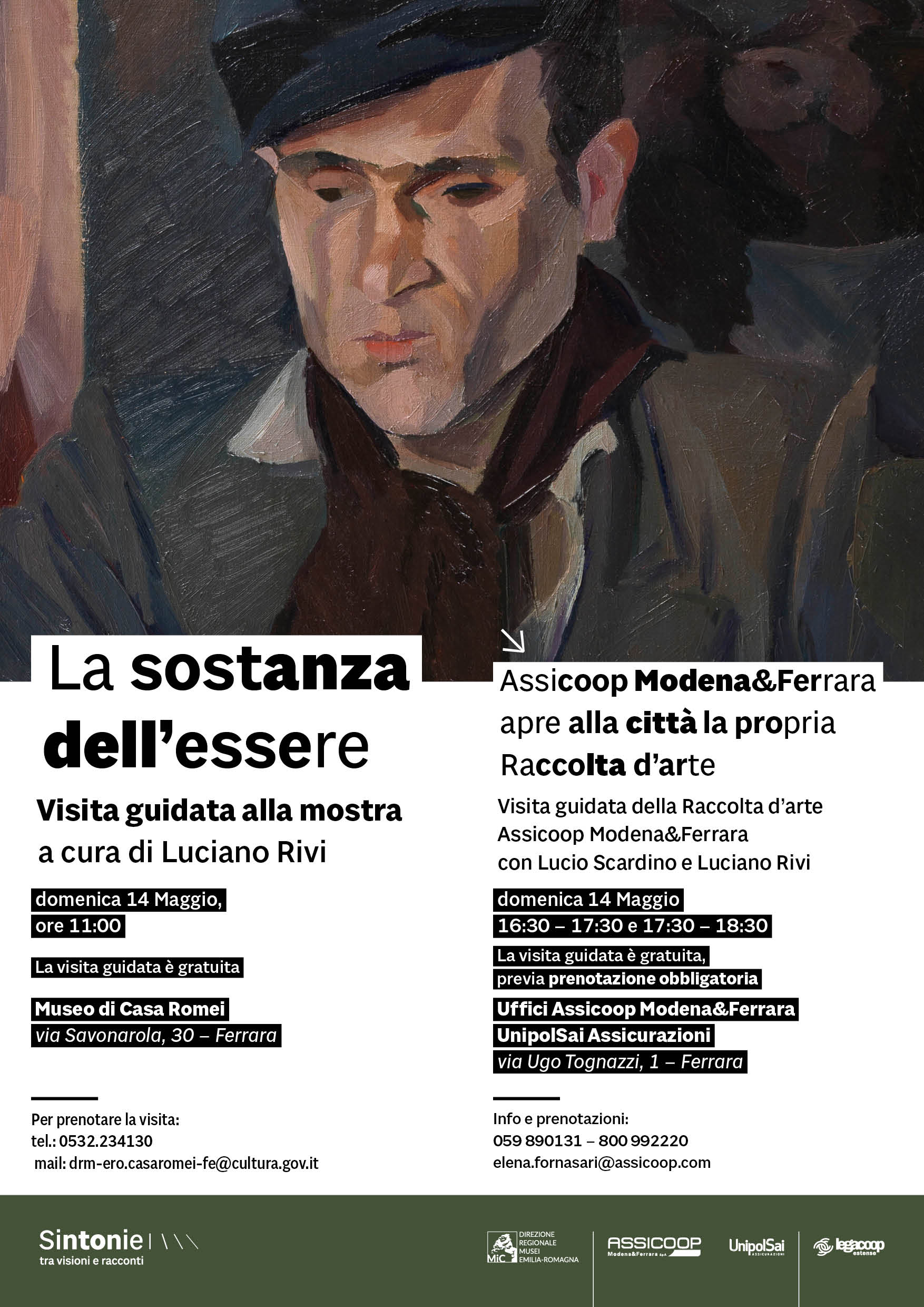 Domenica 14 maggio doppia visita alla mostra su Melli e alle opere Assicoop degli uffici aziendali ferraresi