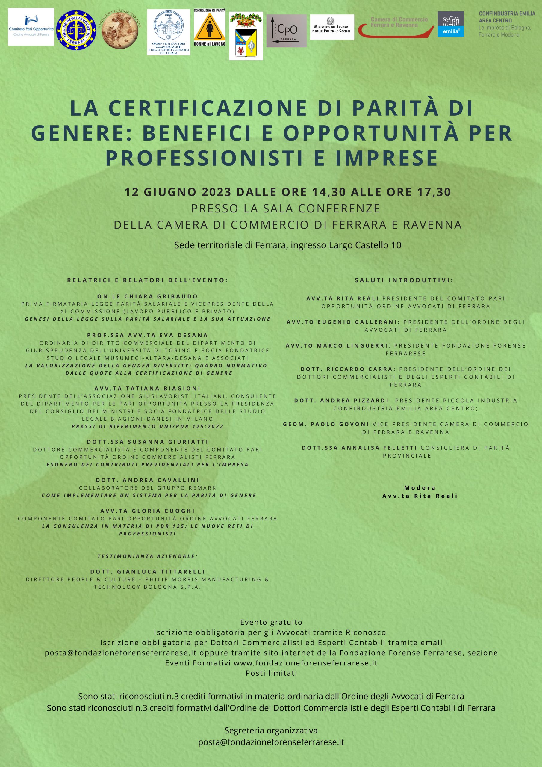 CERTIFICAZIONE DI PARITA’ DI GENERE: BENEFICI E OPPORTUNITA’ PER PROFESSIONISTI E IMPRESE