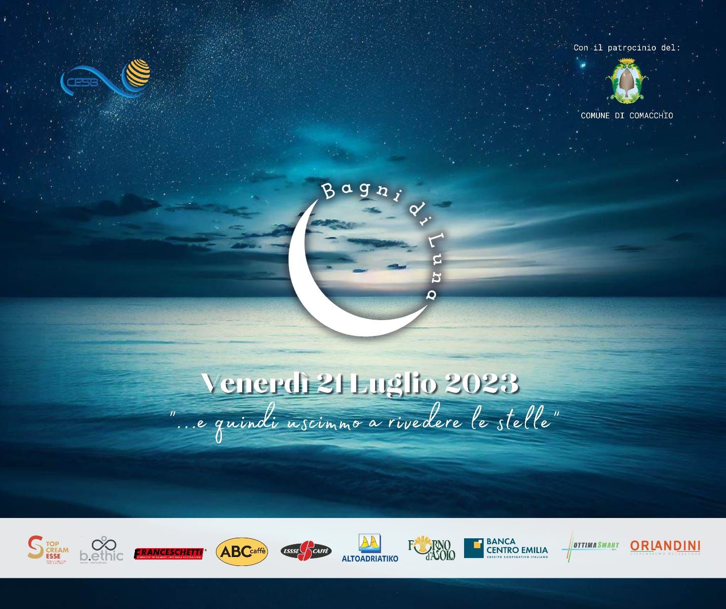 Bagni di Luna: la Cooperativa di Stabilimenti Balneari di Estensi e Spina organizza una cena in riva al mare lunga 5 km