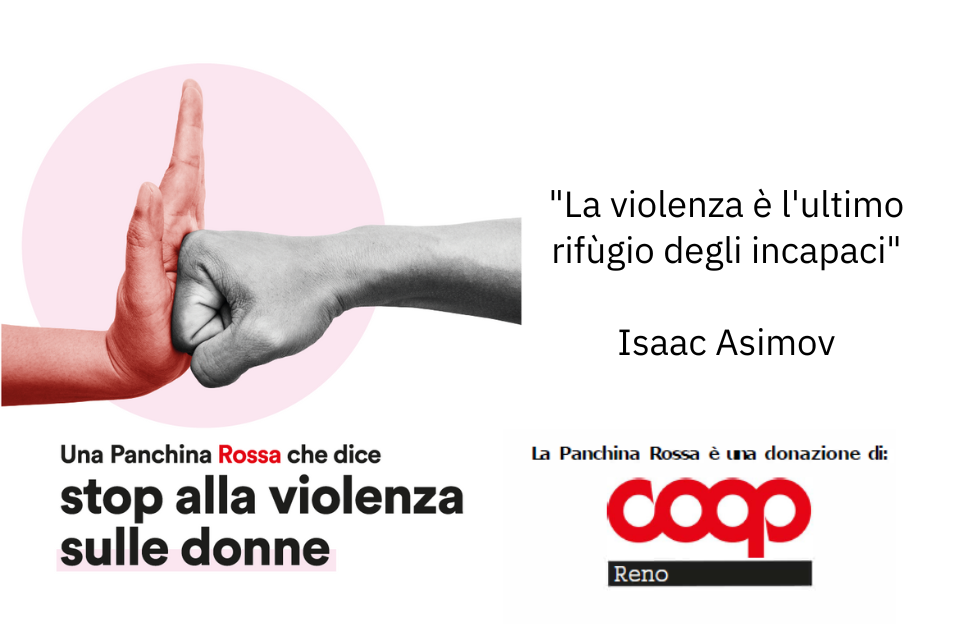 Una Panchina Rossa che dice STOP alla violenza sulle donne | Le iniziative di Coop Reno