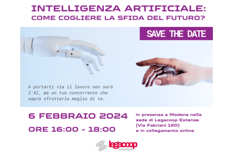 Intelligenza artificiale: come cogliere la sfida del futuro? Save the Date 6 febbraio