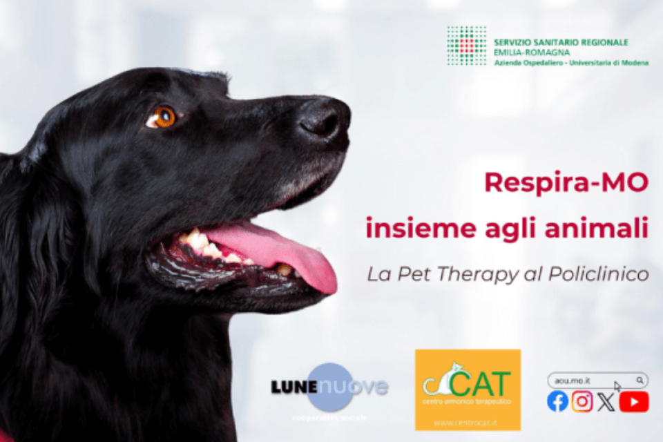 Respira-MO Insieme agli animali: la Coop Lune Nuove al Policlinico per i pazienti affetti da Sclerosi Sistemica e Fibrosi Polmonare