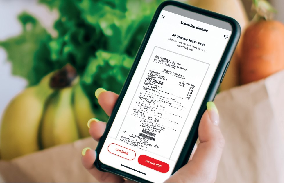 Nei negozi Coop Alleanza 3.0 arriva lo scontrino digitale