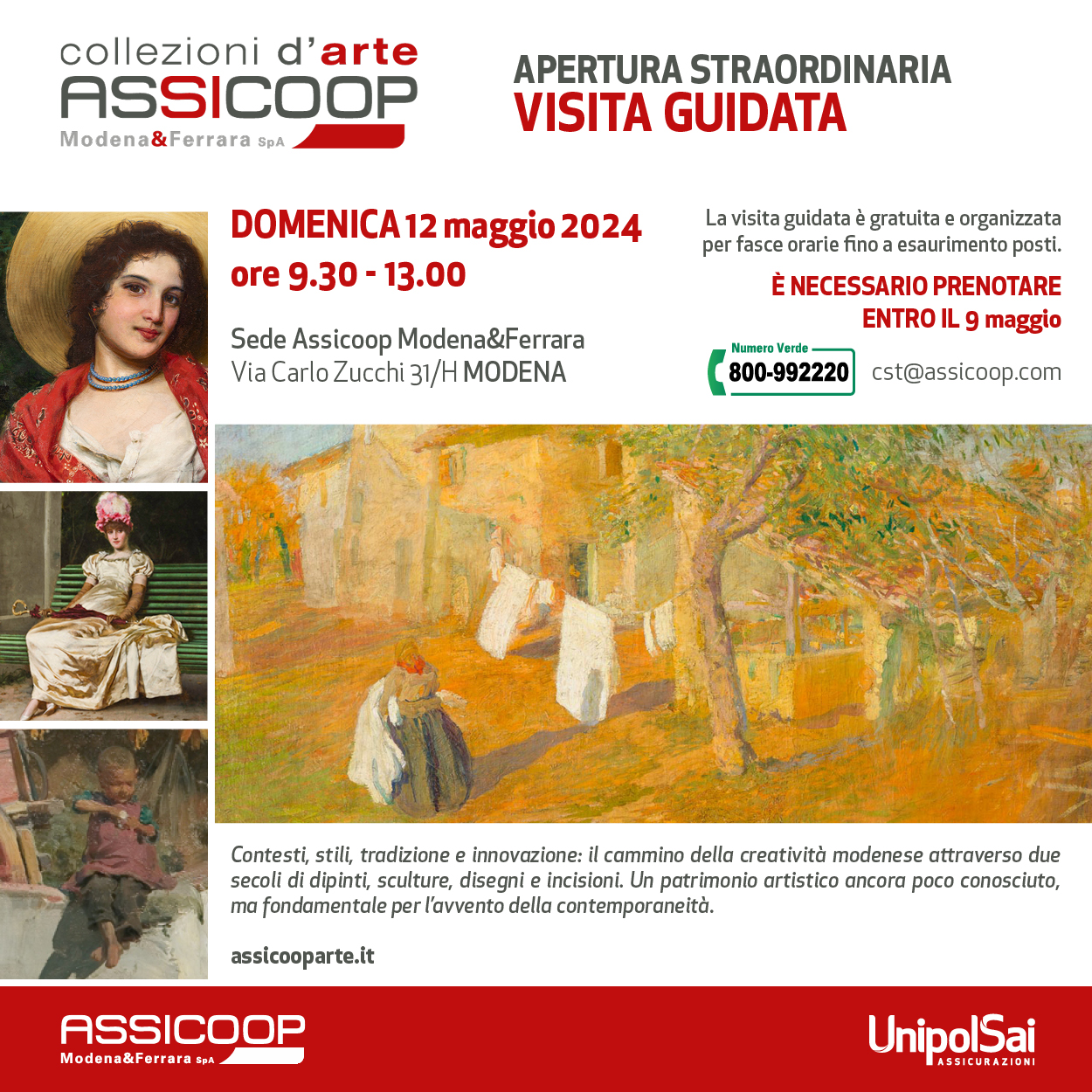 Vista guidata alla Raccolta d’arte di Assicoop Modena&Ferrara domenica 12 maggio
