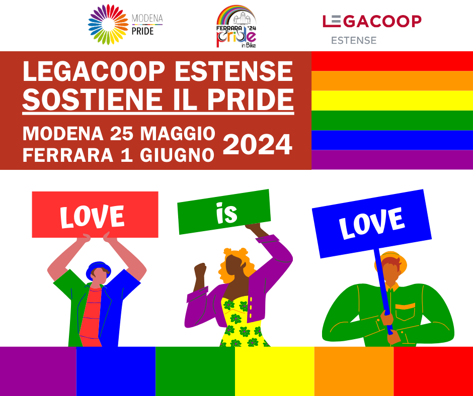 Legacoop Estense sostiene il PRIDE a Modena e Ferrara