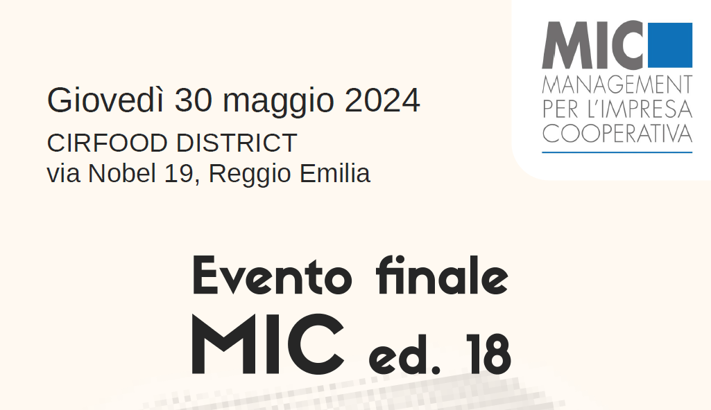 MIC: il 30 maggio la finale del corso per Manager dell’Impresa Cooperativa promosso da Quadir
