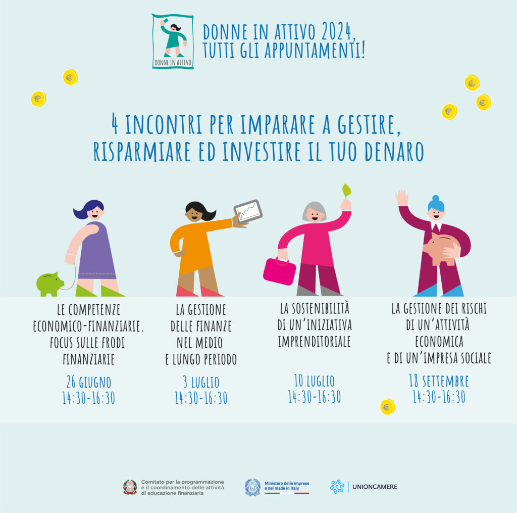 Al via la 4a edizione del progetto “Donne in attivo – La tua guida all’educazione finanziaria” 2024