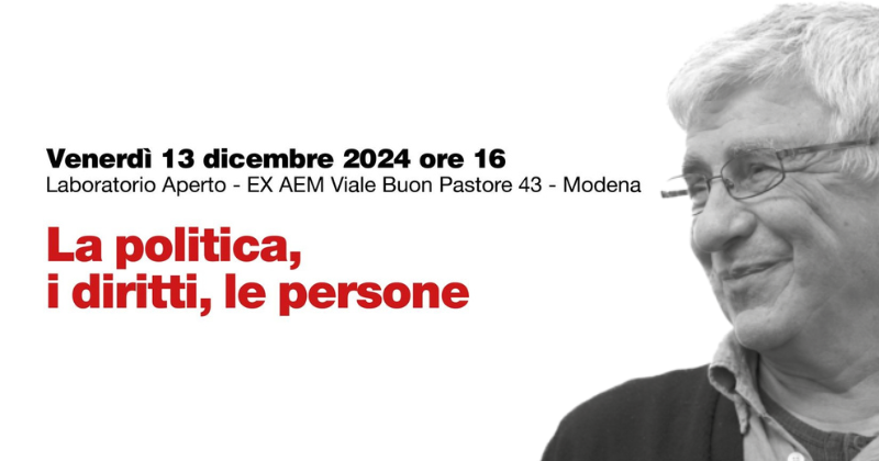 “Praticare i sogni”: la politica, i diritti, le persone nell’iniziativa dedicata a Vittorio Saltini, il 13 dicembre a Modena “Praticare i sogni”: la politica, i diritti, le persone nell’iniziativa dedicata a Vittorio Saltini, il 13 dicembre a Modena