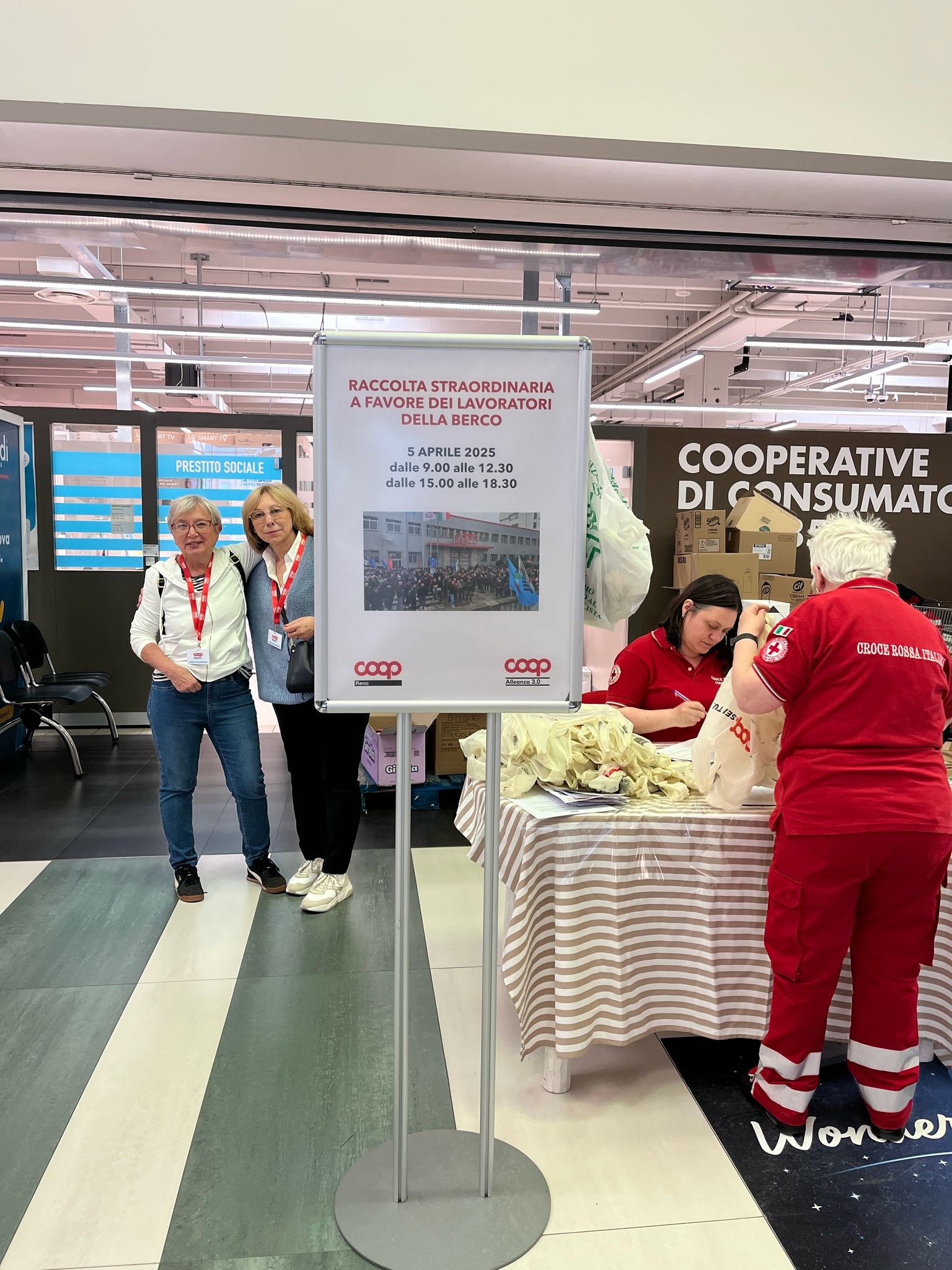 Solidarietà della cooperazione ai lavoratori della Berco: raccolte oltre 3 tonnellate di prodotti alimentari