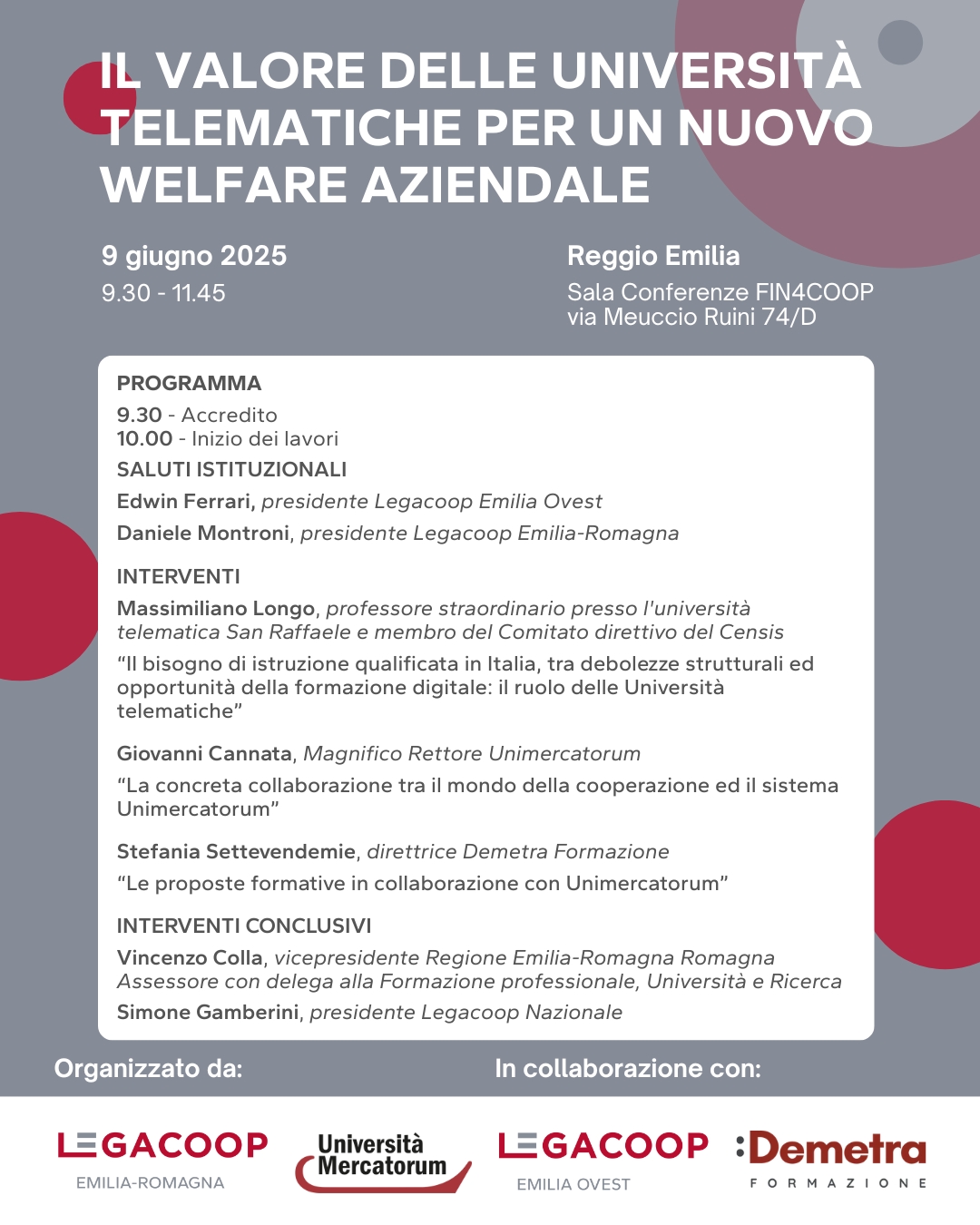 “Il valore delle Università Telematiche per un nuovo welfare aziendale”, appuntamento il 9 giugno